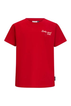 T-shirt met backprint rood