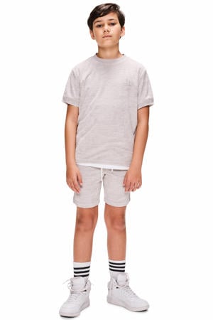 regular waist casual short lichtgrijs