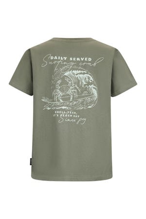 T-shirt met backprint groen