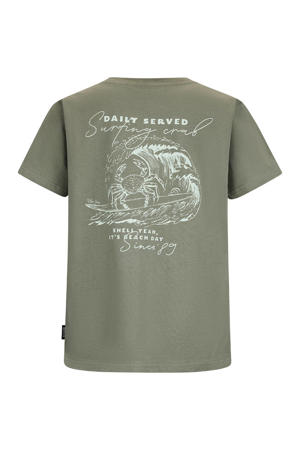 T-shirt met backprint groen
