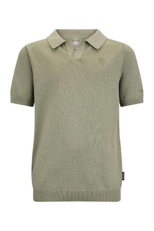 polo fijn gebreid groen