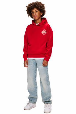 hoodie met backprint rood