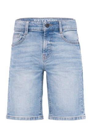 relaxed regular waist short medium blue denim