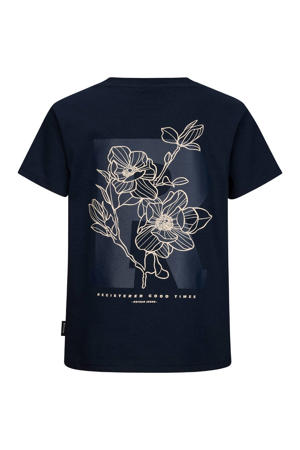 T-shirt met backprint donkerblauw