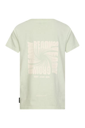 T-shirt met backprint mintgroen