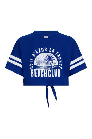 T-shirt met backprint blauw