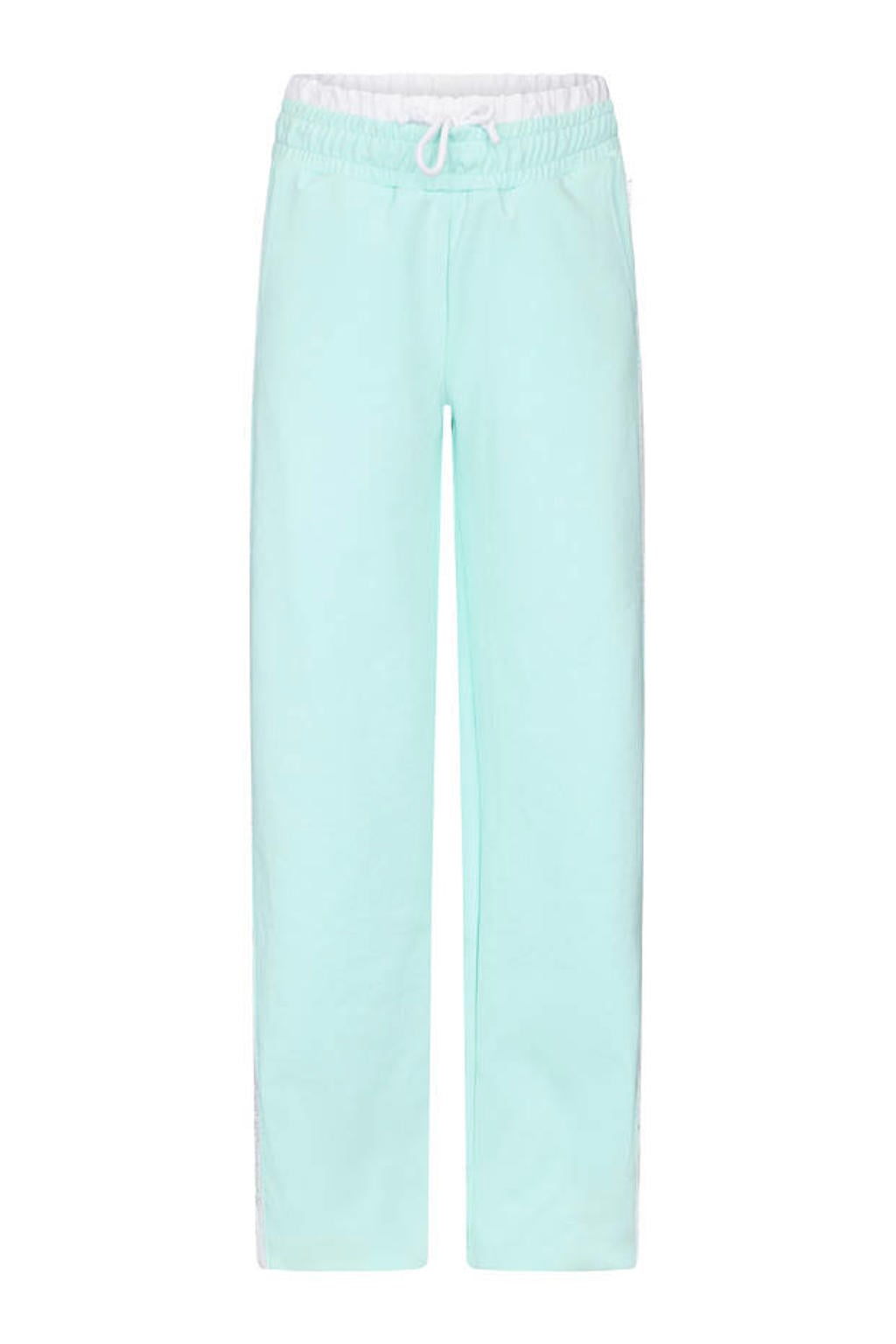 Lichtblauwe meisjes Retour Jeans wide leg regular waist casual broek met effen