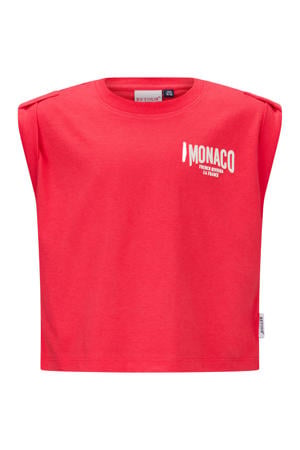 T-shirt met backprint rood