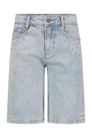 relaxed regular waist short medium blue denim