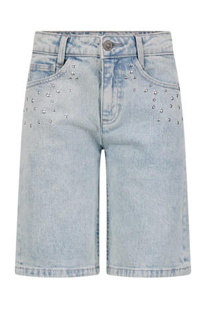 relaxed regular waist short medium blue denim