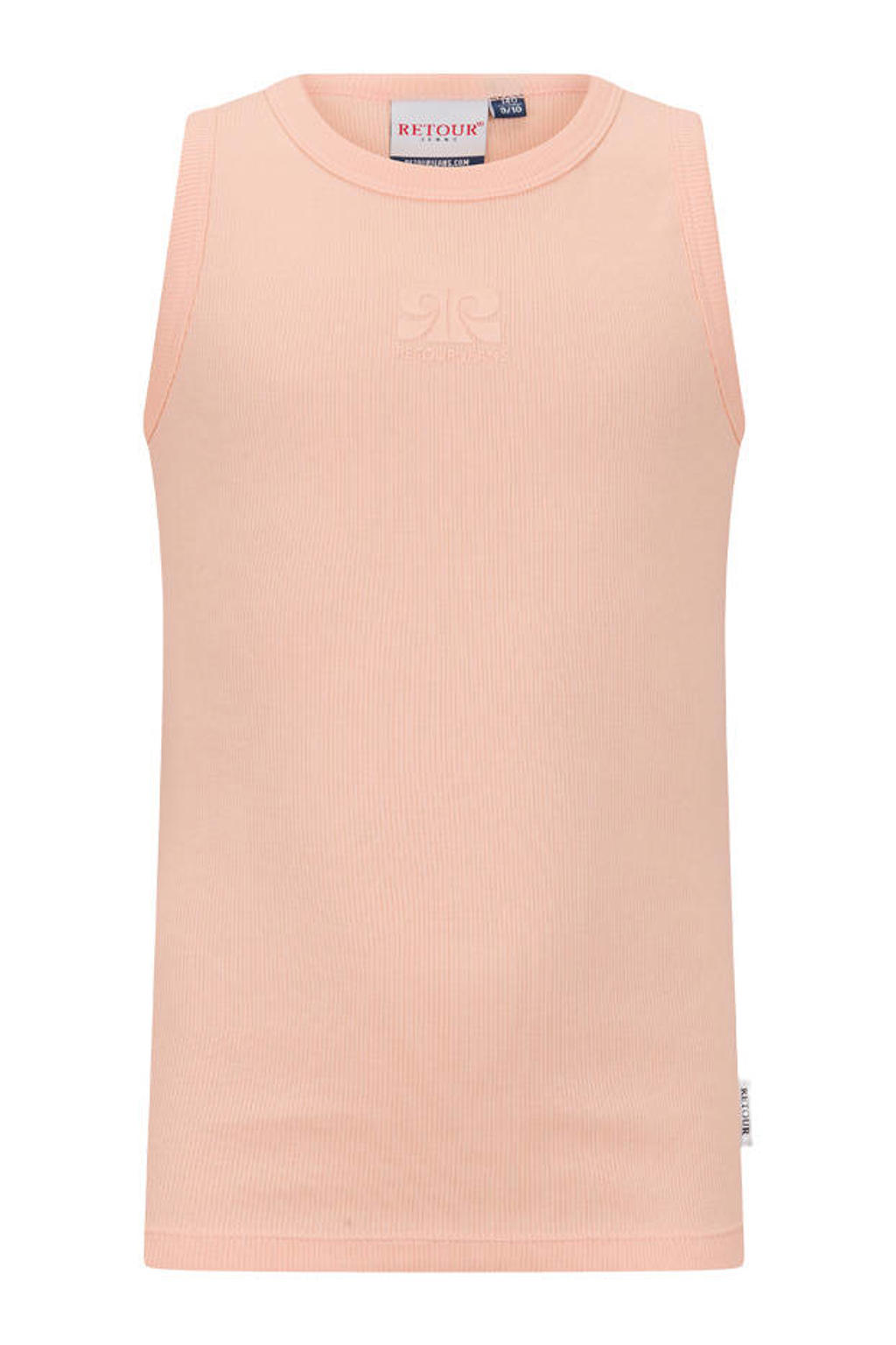 Oranje meisjes Retour Jeans tanktop van stretchkatoen met printopdruk en ronde hals