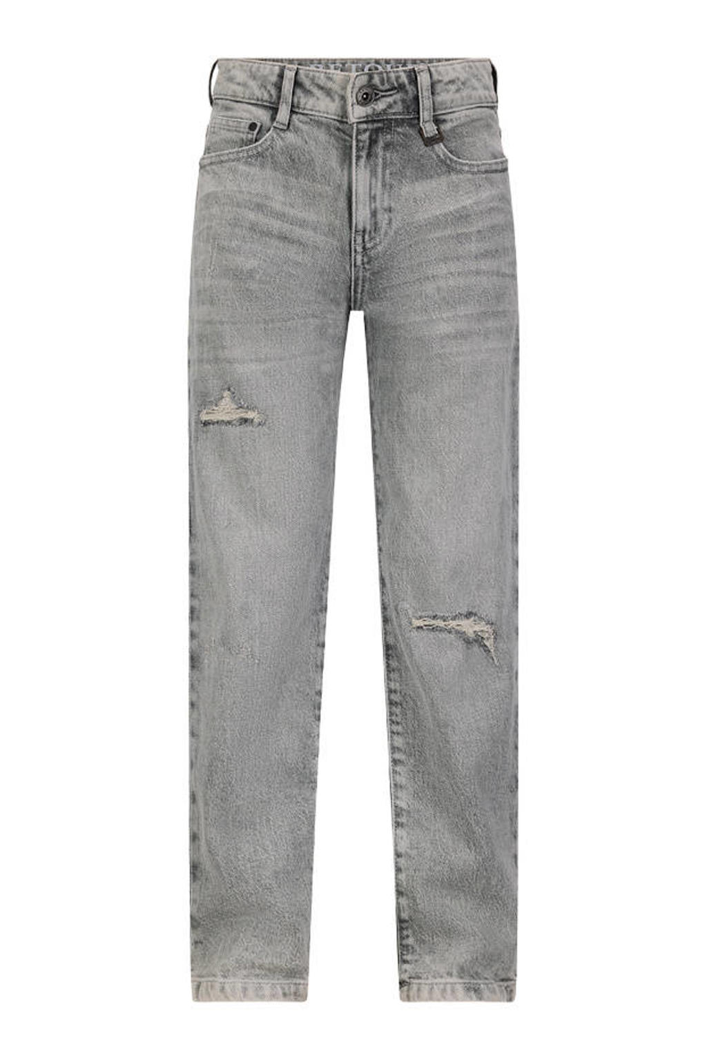 Grey denim jongens Retour Jeans Manuel loose fit jeans van denim met regular waist en effen