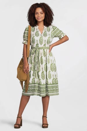 midi jurk met all-overprint
