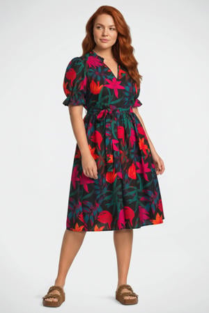 midi jurk met bloemenprint