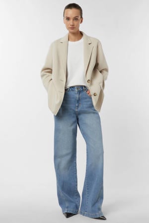 wide leg jeans light blue denim