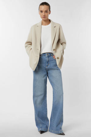 wide leg jeans light blue denim