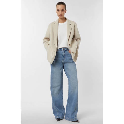 comma wide leg jeans light blue denim afbeelding