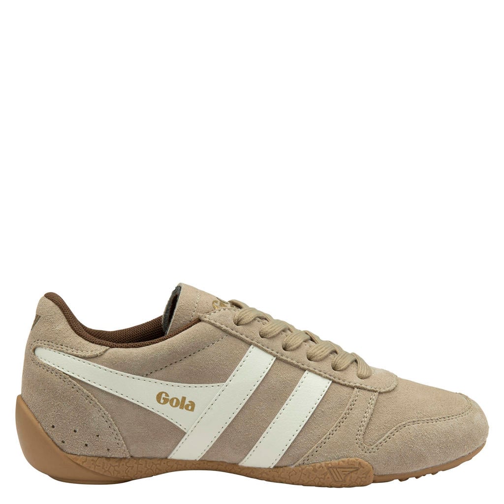 Beige dames Gola Chase suède sneakers met veters