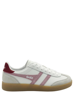 Viper leren sneakers wit/roze