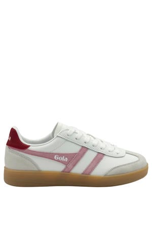 Viper leren sneakers wit/roze