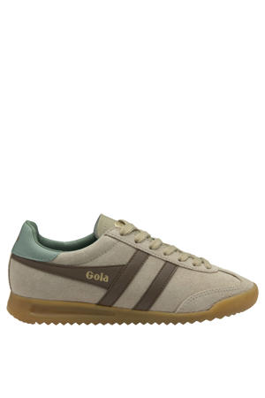 Torpedo suède sneakers beige/groen