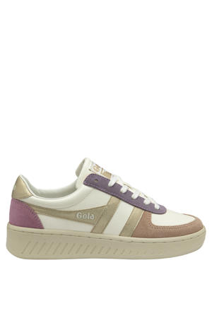 Grandslam Quadrant leren sneakers wit/goud