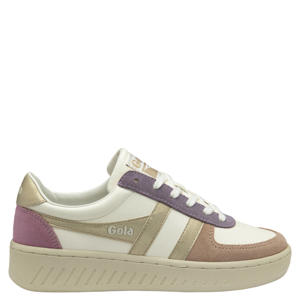 Grandslam Quadrant leren sneakers wit/goud