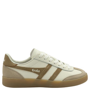 Viper leren sneakers ecru/camel
