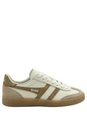 Viper leren sneakers ecru/camel