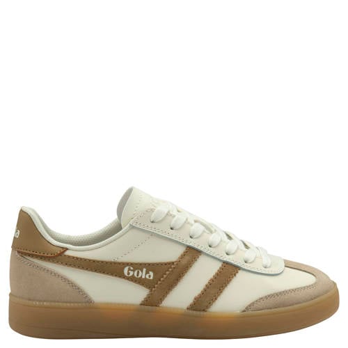 Gola Viper leren sneakers ecru/camel afbeelding