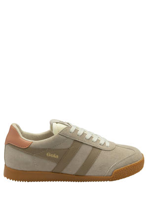 Elan suède sneakers beige/groen
