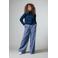 LabeL DOT wide leg regular waist broek blauw