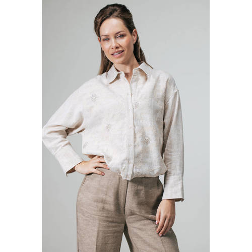 LabeL DOT gebloemde blouse beige afbeelding