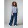 LabeL DOT gestreepte top blauw