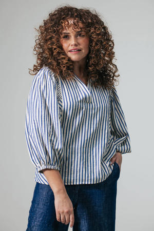 gestreepte top blauw