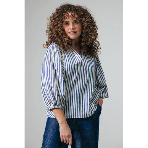LabeL DOT gestreepte top blauw afbeelding