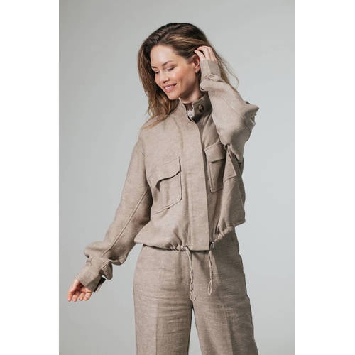 LabeL DOT zomerjas met linnen taupe afbeelding