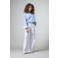 LabeL DOT gestreepte top blauw