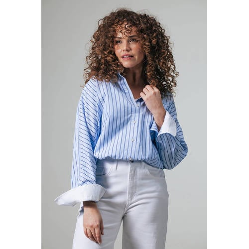 LabeL DOT gestreepte top blauw afbeelding