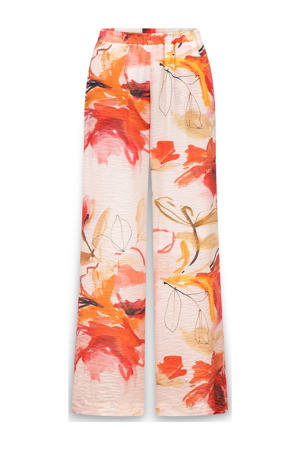 regular waist gebloemde casual broek oranje