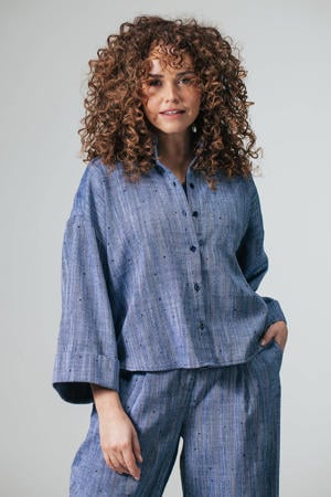 blouse dark blue denim