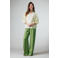 LabeL DOT wide leg regular waist broek groen