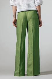 thumbnail: LabeL DOT wide leg regular waist broek groen