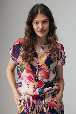 gebloemde blouse multi
