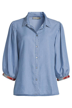 NONSAR Elegante blouse voor dames, lange mouwen, hemdblouse met opstaande kraag, kantoorblouse, casual bovendeel, roze, XXL