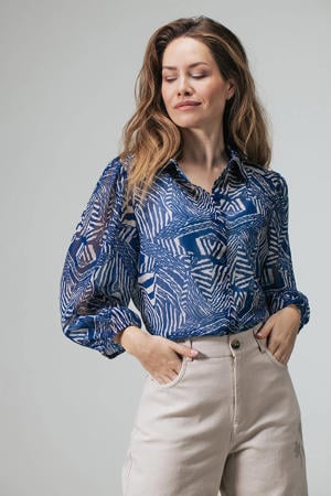 blouse blauw