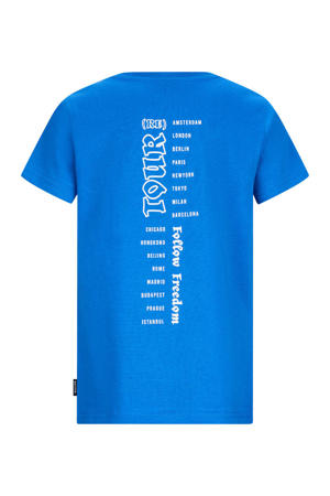 T-shirt met backprint blauw