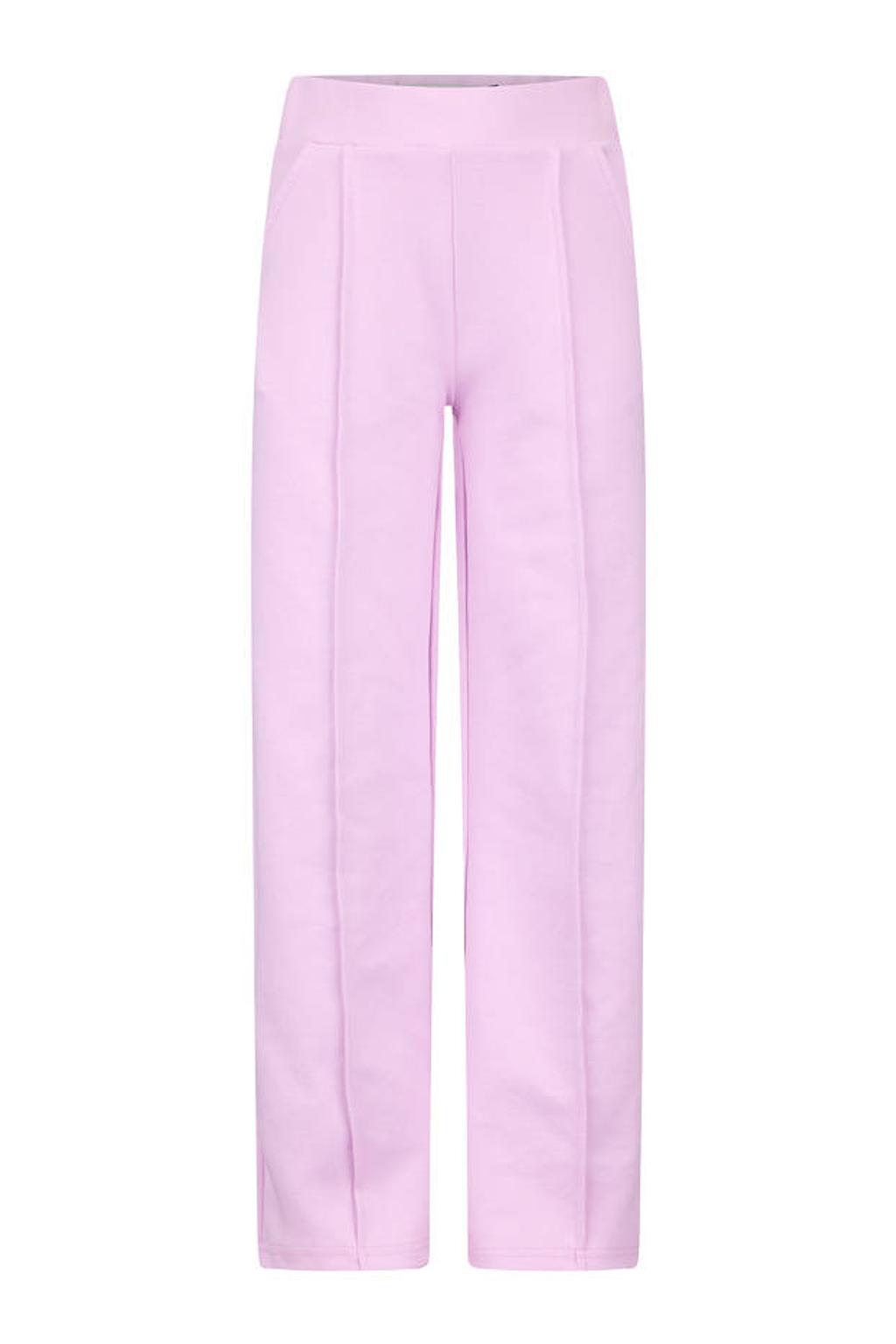 Lilakleurige meisjes Retour Jeans wide leg regular waist sweatpants van katoen met effen