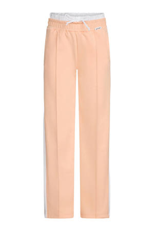 wide leg regular waist casual broek oranje