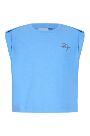 T-shirt met backprint lichtblauw